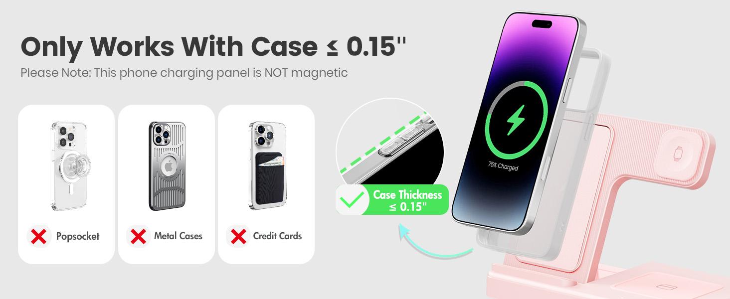 Wireless Charger Stand Station: 3 in 1 Charger Stand Multiple Devices for - iPhone 17 16e 16 15 14 Pro Max 13 12 - Watch 11 10 9