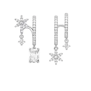 Brilliant Nebula Earrings, Light Luxury Rose Story Stud Earrings, Elegant Pearl Earrings for Women E50223-EH
