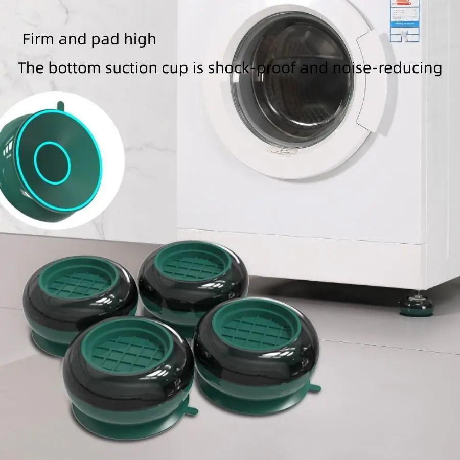 Washing Machine Anti-Slip Shock Absorber Feet Pads, Strong Suction Roll Drum Universal Silent Noise Reduction, Stabilizer Base Pad