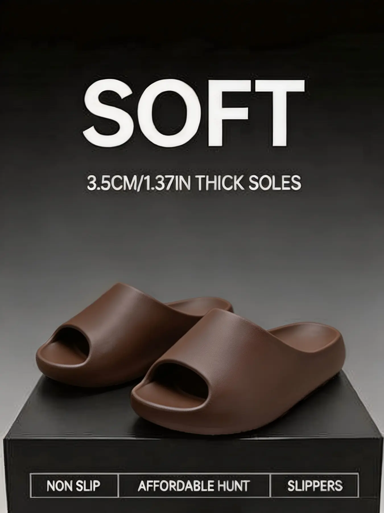 Men's Classic Cloud Slides Thick Sole Pillow Soft Non-Slip Casual Summer Slippers Thick Bottom Slippers Sizes EU40-44