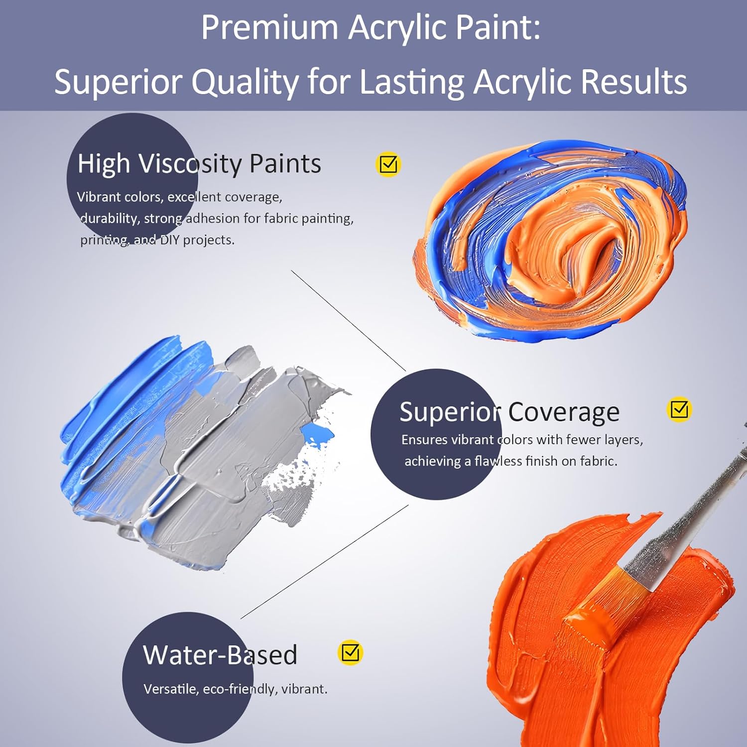 Acrylic Paint Set, 1 Box 12/24 Colors Colorful Acrylic Paint Set with 6 Brushes & 1 Palette, Acrylic Crafts Paint Kit for Student, Beginners, Crafts Art Supplies