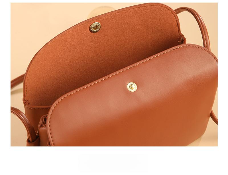 2026 New Crossbody Small Square Bag Niche Simple Double-layer Genuine Leather Small Bag Women's Bag Minimalist Style Commuter Shoulder Bag