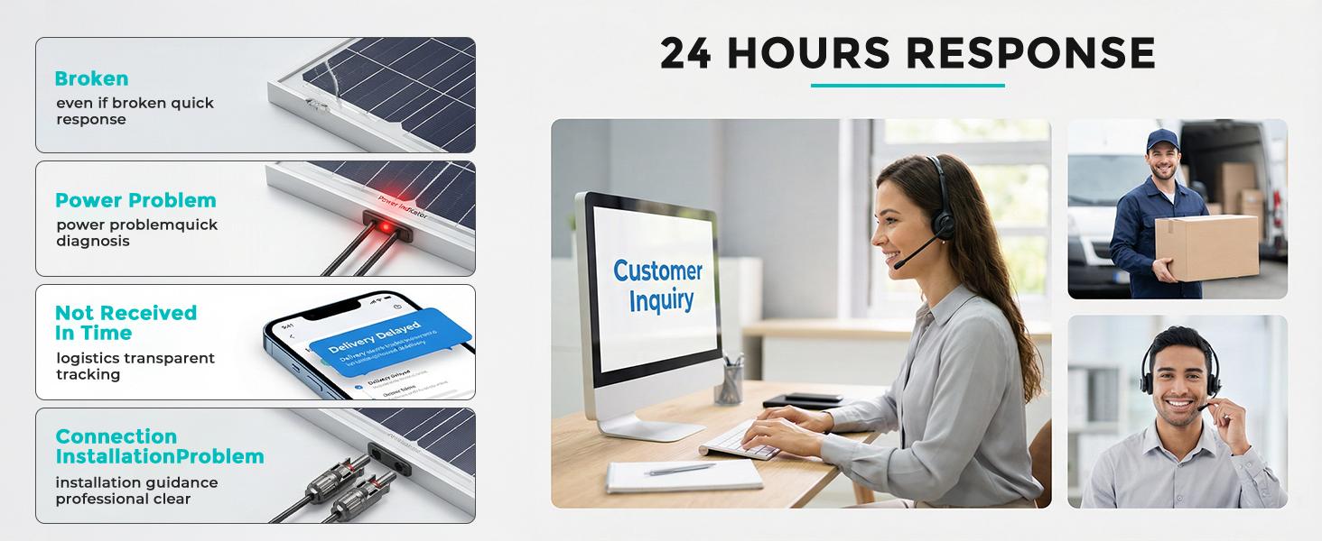 ECOBOSS 100W 200W Solar Panel 12V N-Type 16BB 25.6% High Efficiency Lightweight Monocrystalline for Rooftop Trailer RV & Off-Grid