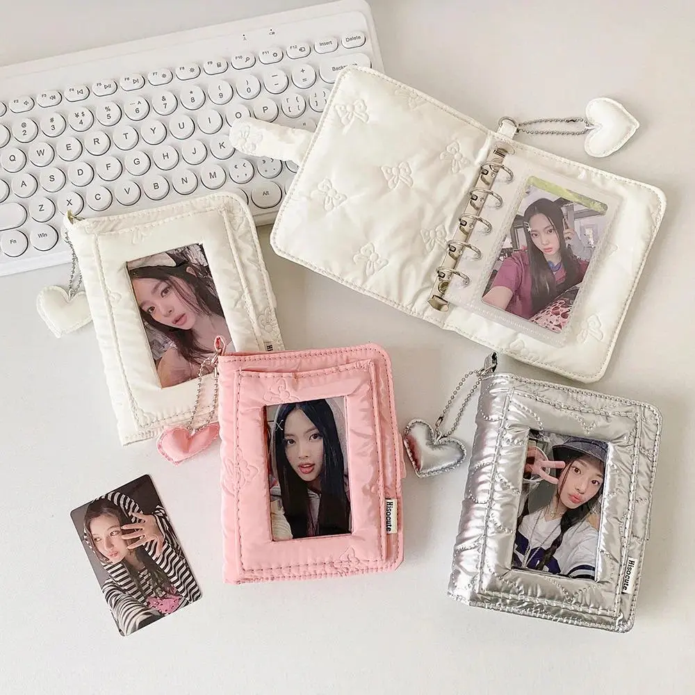 MINKYS New Arrival Fabric M5 3 inch Kpop Photocards Binder Book idol Photo Collection Book  Album Book