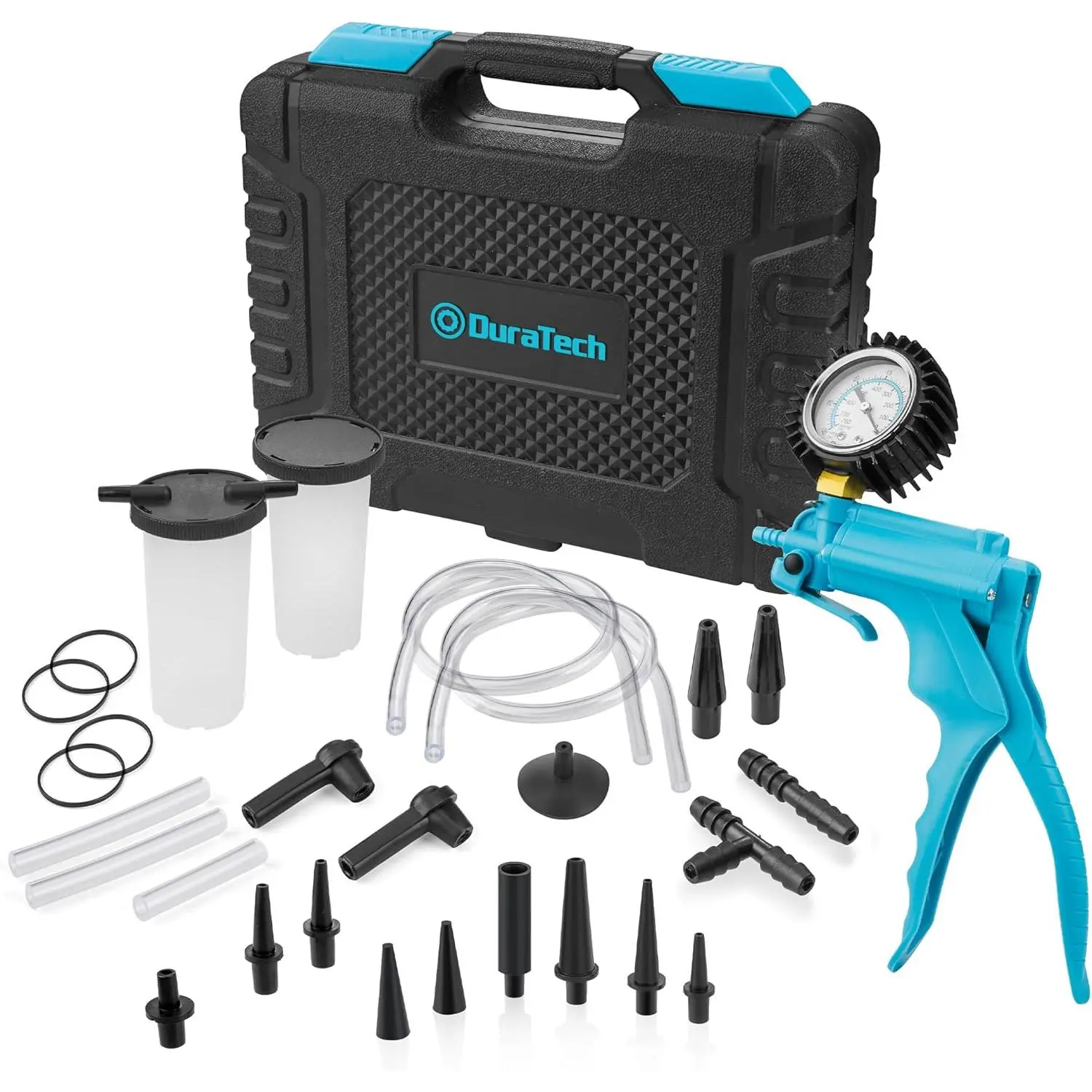 2 in 1 Brake Bleeder Kit with Vacuum Pump, for Automotive| Brake Bleeder Kit, Organized in Case