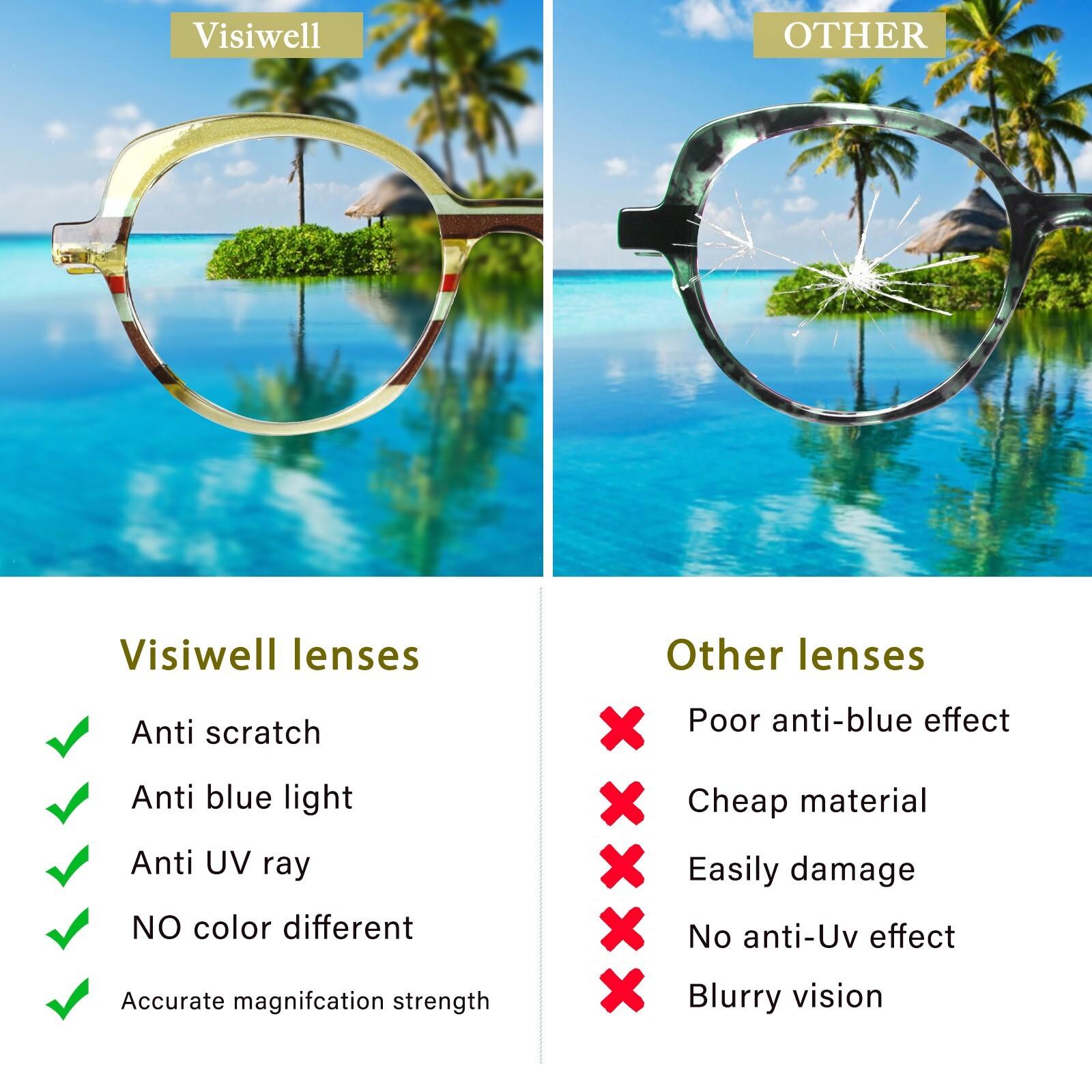 ZOECENT 5 Pack Women's Reading Glasses Blue Light Blocking Comfort Frames Spring Hinges Stylish Designs