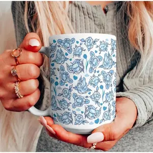 Floral Penis Mug / Penis Cup / Funny Adult Humor / Gag Gift / Sexy Coffee Mug / Gift for Her, summervibes