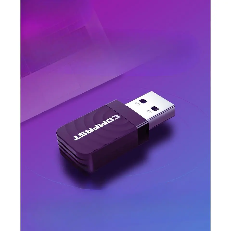 1300Mbps Dual-Band USB WiFi Adapter - 2.4G/5.8GHz 802.11ac Compact Portable Wireless Dongle, Driver CD, User Manual, Windows/Linux Compatible for Desktop/Laptop Fast Streaming Network Card, Dual-Band Wifi, Compact Form, Wpa/Wpa2