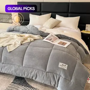 1pcs Winter Thick Solid Color Snowflake Fleece Blanket - Super soft, warm, and breathable polyester fiber, ideal for Christmas and New Year gifts, suitable for comfortable winter nights and home decoration