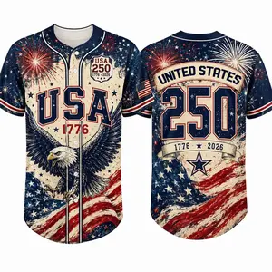 250th Anniversary Eagle Patriotic Baseball Jersey, Vintage Distressed American Flag Graphic, 1776-2026 National Anniversary Design, Unisex Independence Day Casual Gift # TikTokMadeMeBuyIt # AmericanPride # Independence Day # 250th Anniversary # Baseball J