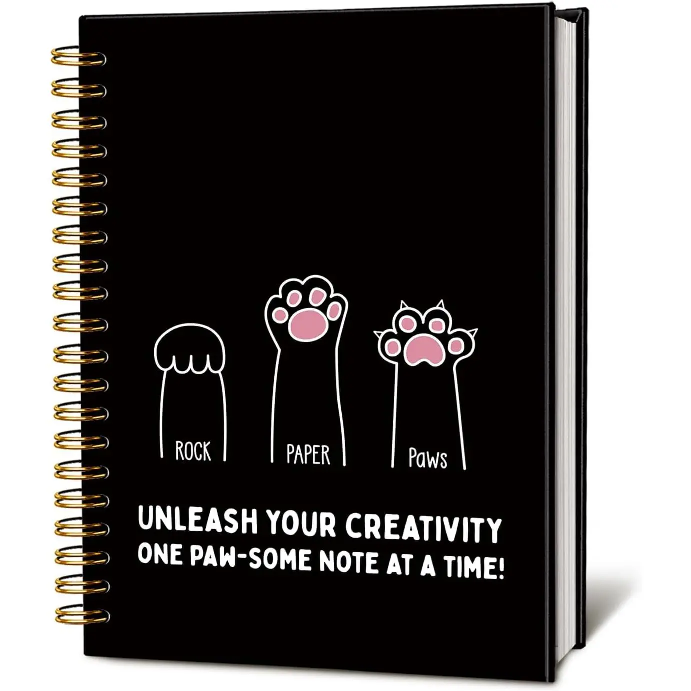 Funny  Paws Notebook, Cats Lover Gifts Notebooks for Note Taking, Cats Mom Lady Gifts for Women Journal, Cute Kitten Journals for Writing,  Office Supplies, 5.5x8.3 Inch