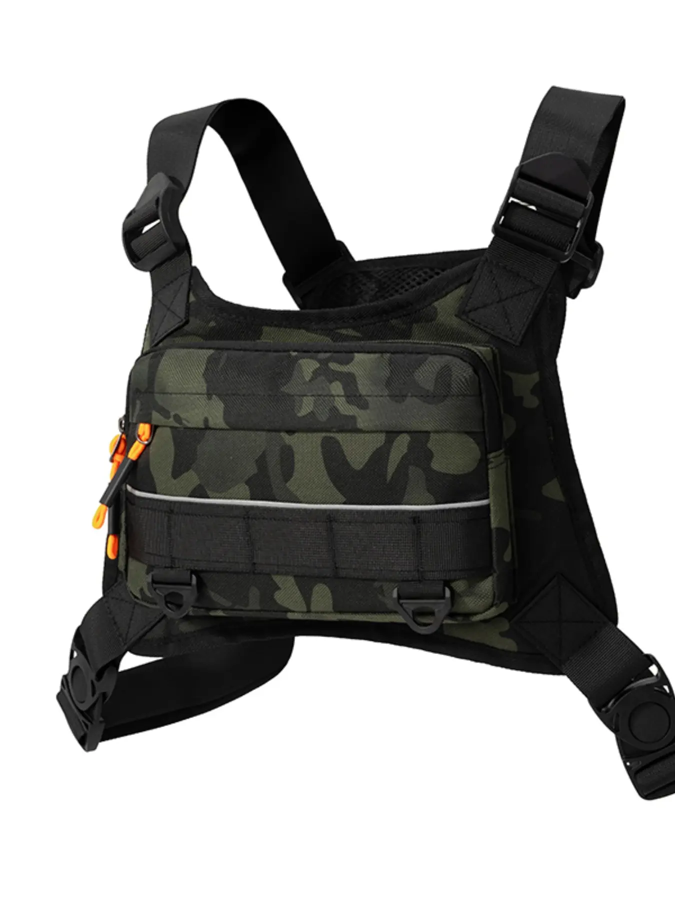 Multifunctional Sporty Belt Bag, Random Print Textile, Outdoor Motorcycle Running Backpack, Small Shoulder Bag, Batch 20260520