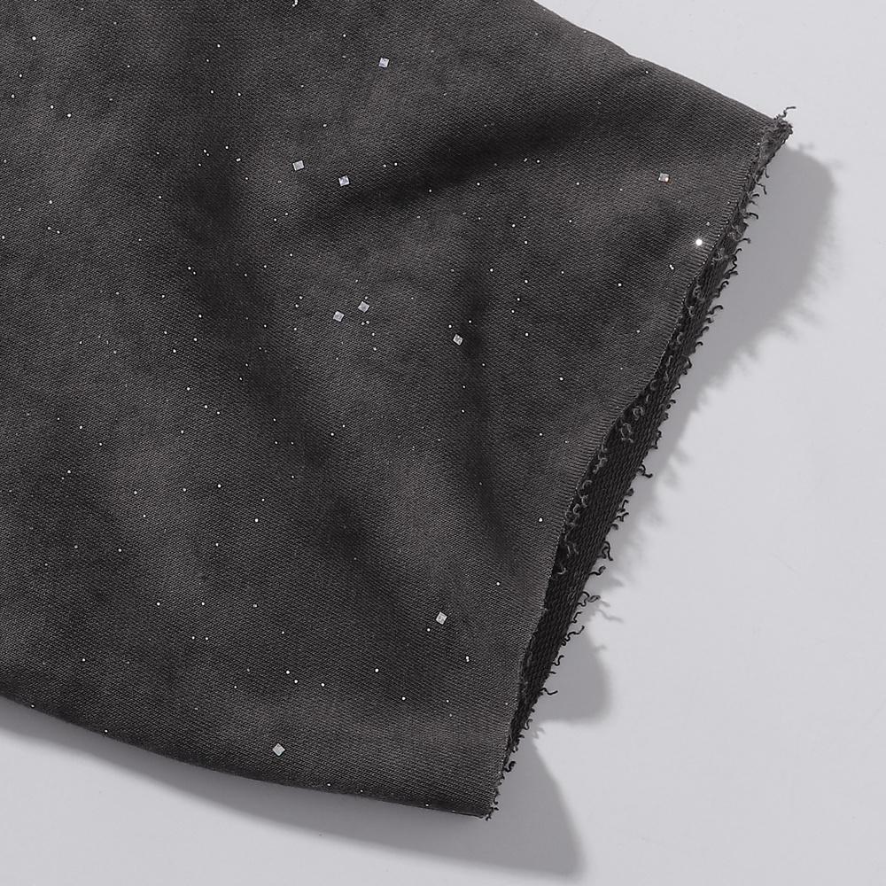 Stay High Graphic Terry Cropped T-Shirt, Unisex Crew Neck Oversized Baggy Cotton Tee, 2026 New Style BKYS Hip-Hop Retro Streetwear, High-Quality Real Photo Vintage Casual Summer Top for Men Women