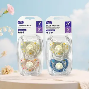 2-Pack Baby Pacifier Soother Care, Printed Design for Both Boys & Girls, Newborn, Ideal Daily & Nighttime Comfort Accessory, Great Gift for New Parents