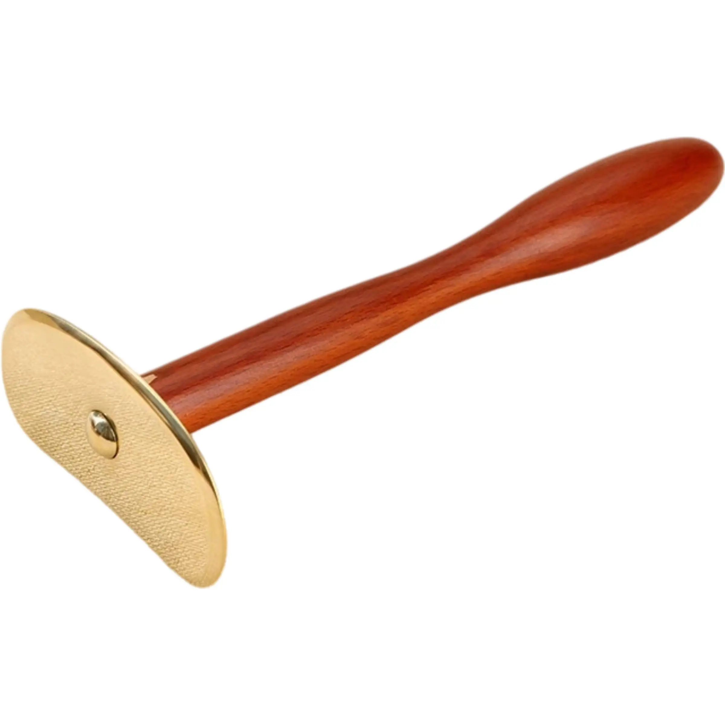 Pure Brass Long Handle Tai Chi Gua Sha Massage Board, Full Body Applicable, Self-Back Gua Sha Tool, Essential Health Item