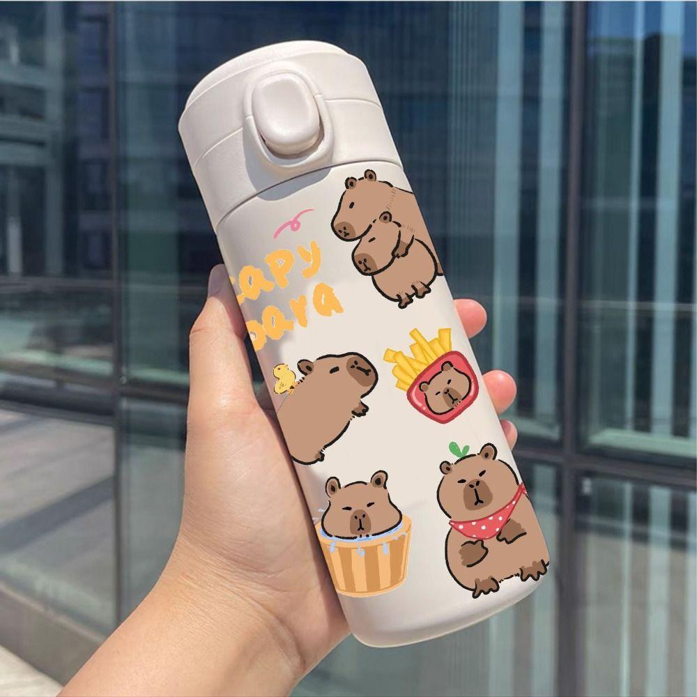 Capybara Insulated Stainless Steel Water Bottle for Children Cartoon Leakproof Large Capacity 420ML Sport Water Bottle