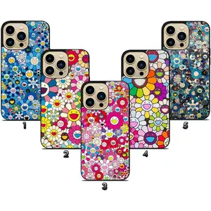 T-Takashi Murakami-style iPhone case, compatible with iPhone 11–17 Pro Max/Plus series and Samsung Galaxy S23–25 series.