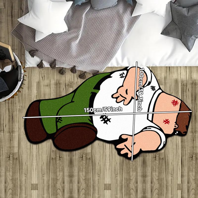 Cartoon Character Pattern Floor Mat, 1 Count Non-slip Soft Floor Carpet, Decorative Area Rug for Home Living Room Bedroom, Home Decor, Fluffy Rug
