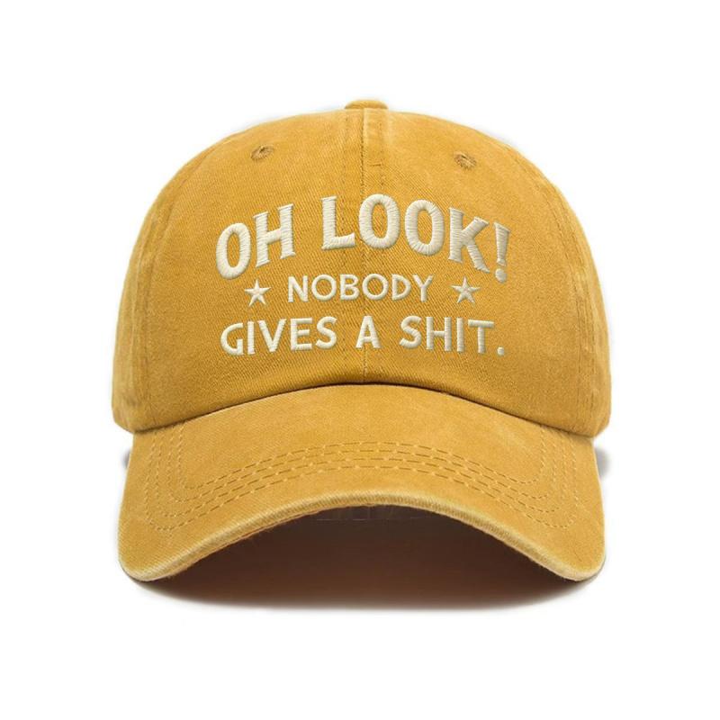 OH LOOK NOBODY GIVES A SHIT soft-top outdoor baseball cap