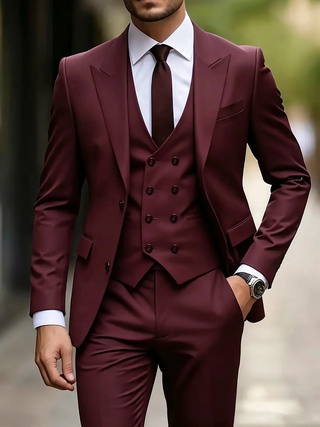 Men's 3-Piece Suit Set, Includes Blazer, Pants, Vest, Perfect for Weddings, Business, Gifts, Formal Occasions, All Seasons