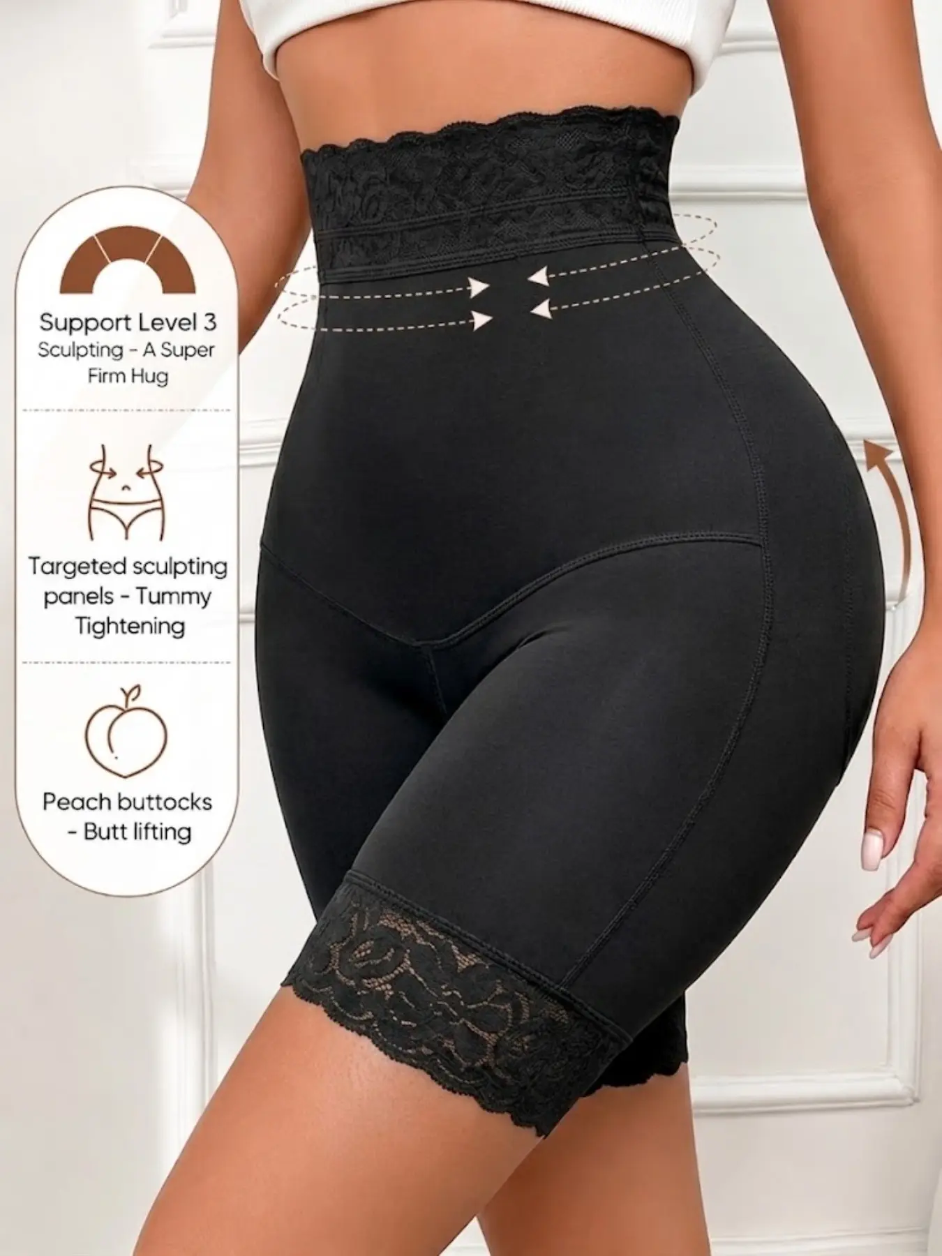 1 Count Women's Slim Curve Solid Color Shapewear Shorts, Fajas, High Waist Butt Lifting Body Shaper Briefs, Sexy Tummy Control Shaping Panty, Colombian Shapewear, High Elasticity Compressing Bottoms, Suitable for Yoga & Daily Wear