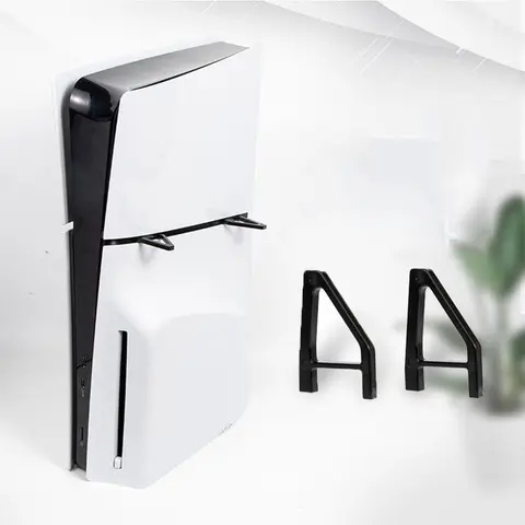Console Flat Stand Mount, 2 Counts Horizontal Easy Stand, Desktop Display Game Accessories for PS5 Slim Disc Version, Console Accessories
