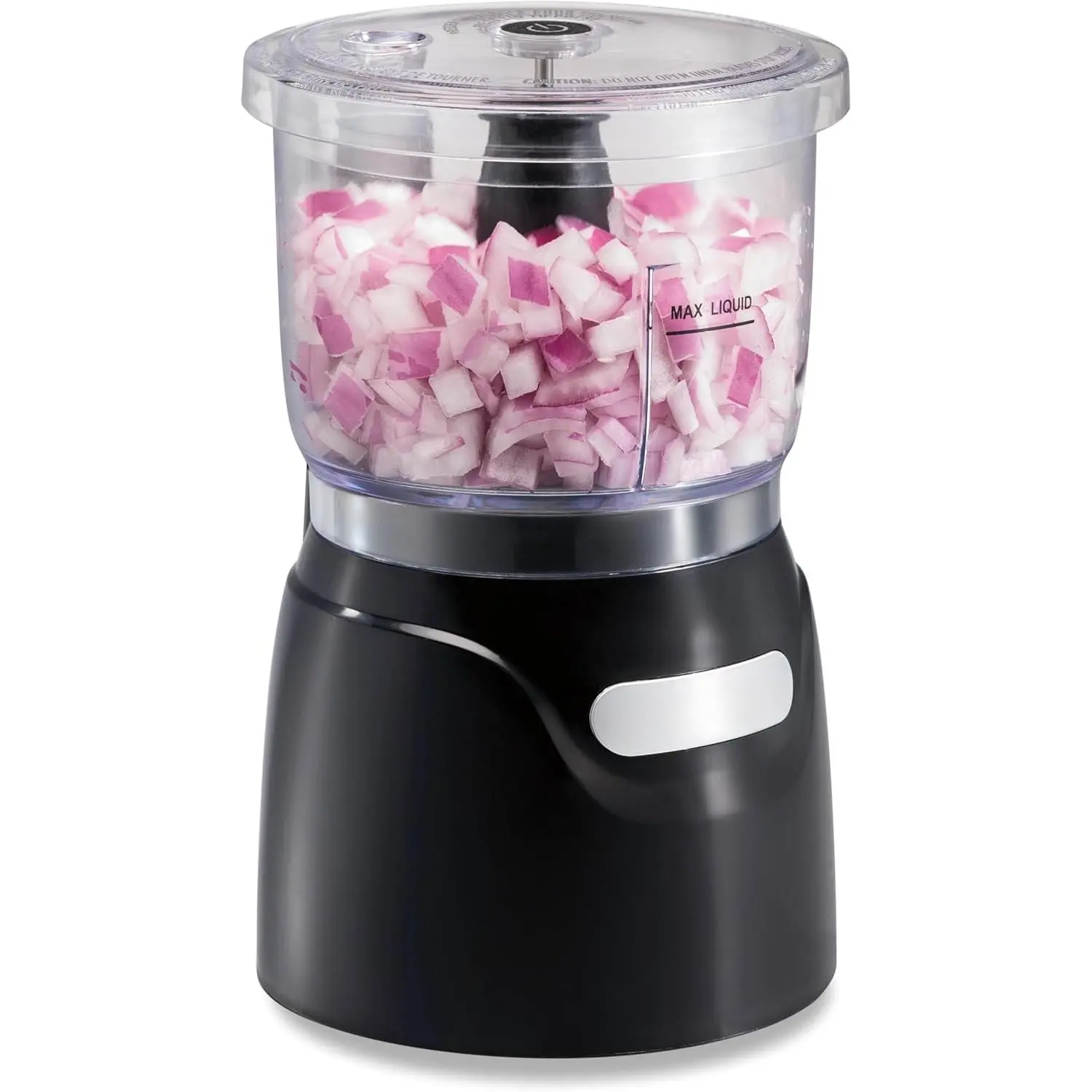 Electric Vegetable Chopper & Mini Food Processor, 3-Cup, 350 Watts, for Dicing, Mincing, and Puree, Black (72850)