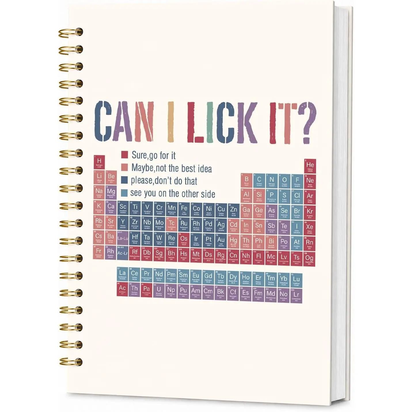 Chemistry Notebook Science Teacher Gifts,Periodic Table Laboratory Notebooks Journal for Student,Can I Lick It Periodic Table Funny Science Teacher Appreciation Gifts,5.5x8.3 Inch