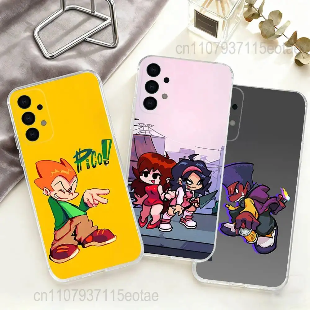 Game F-Friday Night F-Funkin Transparent Phone Case For iPhone 11-17 Pro Max/Plus & Samsung Galaxy S23-S25