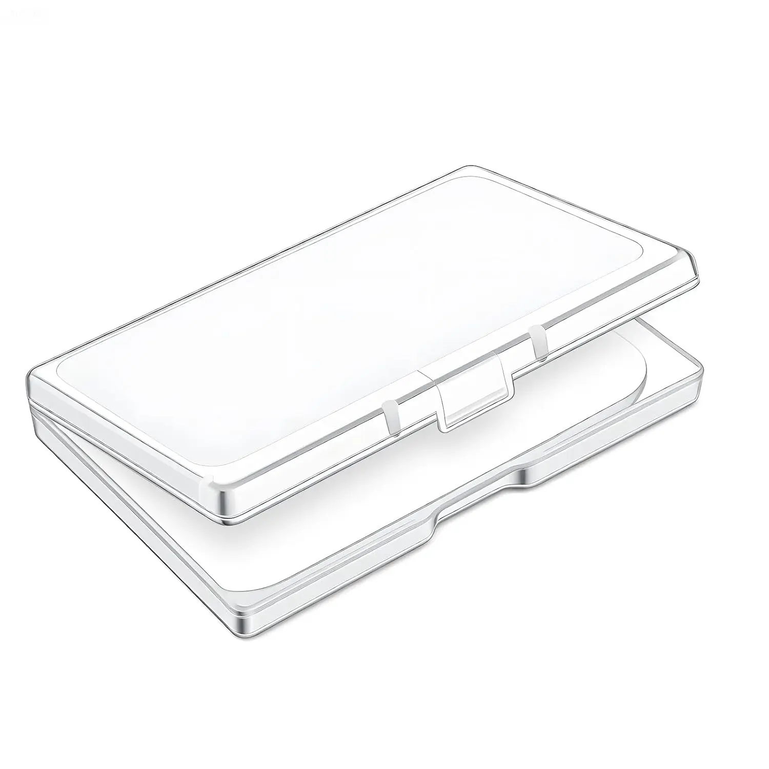 Eyelash Case, Clear Compact False Eyelashes Container, Portable Silicone Lash Holder with Cover, Lightweight Travel Storage Tool for Women Daily Carry