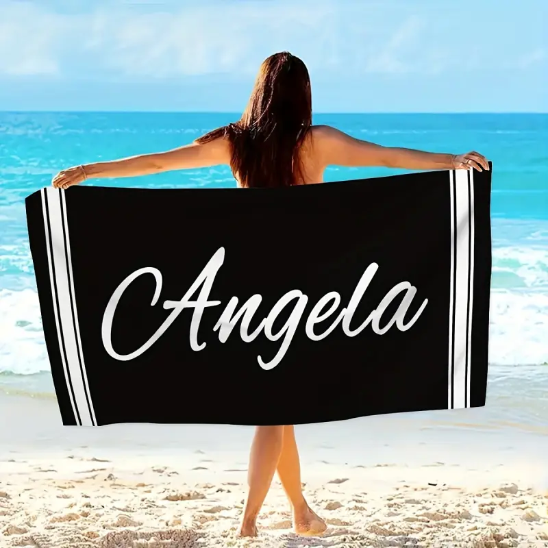 essential,,standard,portable,,hostess,,,xl,luxury,bathtowels,decorative,boat,towels,drying,Custom Name Striped Beach Towel Ultra Soft Quick Dry Personalized Swim Towel Multifunctional Car Seat Sweat Towel for Pool Travel Yoga Camping Gym Beach Vacation Pe