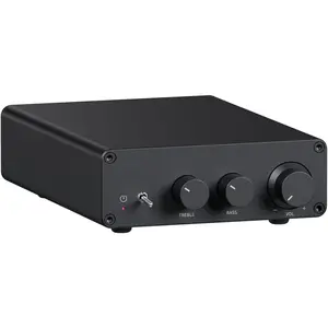 TB10D 2  Stereo Amplifier, Class D Mini Power Integrated Amplifiers 600W for Passive Speakers/Bass Shaker,   Component Desktop Amp Receiver TPA3255 with Bass Treble Control