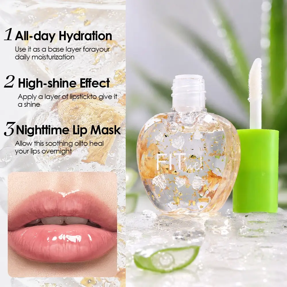 Julystar moisturizing lip serum and lip oil, lip gloss, glossy mirror-like finish, non-greasy, long-lasting hydration, compact and portable, lip makeup, Halloween, Christmas, and Valentine's Day gifts