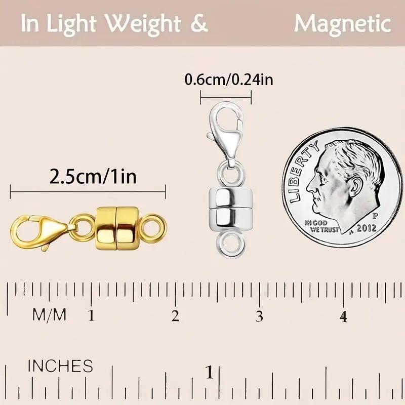Magnetic Jewelry Clasp Kit, 4/8 Counts Magnetic Jewelry Clasp, Jewelry Making Supplies for Bracelet Necklace, DIY Jewelry Making Accessories