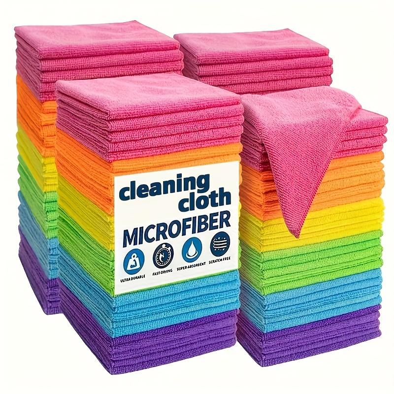 5-, 10- or 20-Pack Microfiber Cleaning Cloths, Ultra-Fine Fiber Cloths for Kitchen, Bathroom, Car and Glass Cleaning, Highly Absorbent Lint-Free Reusable Towels for Dusting, Washing and Polishing