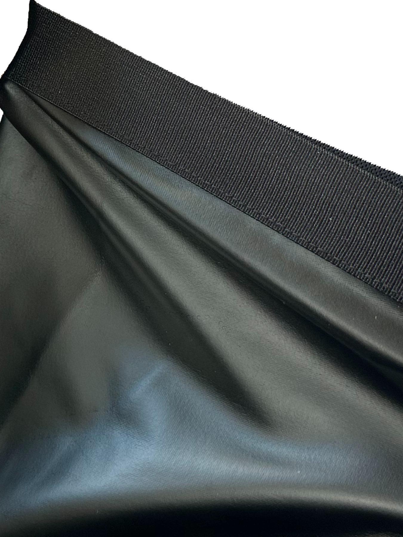 Men's Solid Color Zipper Open Crotch Boxer Briefs, Sexy Comfy Breathable PU Leather Underwear for Daily Wear, Fashion Men's Underwear for All Seasons