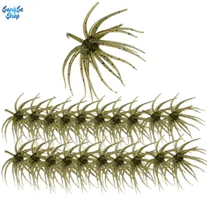 10Pcs Freshwater Soft Fishing Lures Set, Sea Urchin Shaped Floating Silicone Artificial Baits, Lifelike Texture Swimbaits for Bass, Trout & Predator Fish, Durable Soft Plastic Fishing Tackle Kit for Freshwater & Saltwater Fishing