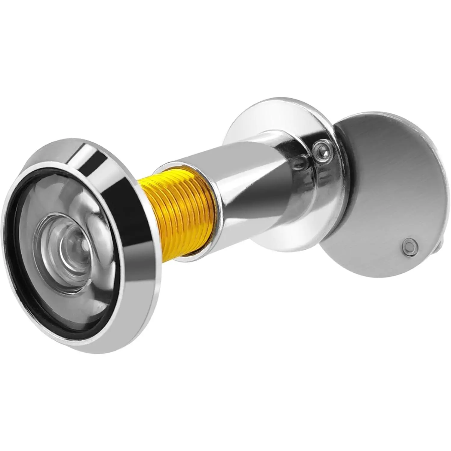 Door Viewer with Privacy Cover Peephole Viewer, 14mm Diameter 35-50mm Length Security Spy Hole, Door Peephole for Home Office Hotel (Silver)