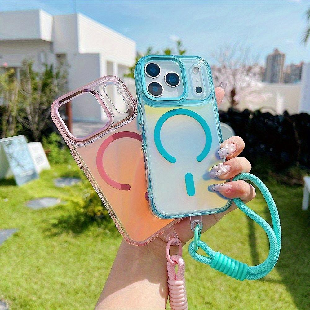 Phone Case - This Fashionable Premium Magnetic Wireless Charging Phone Case Is Compatible with for Iphone 17, 16, 15, 14, 13, 12, And 11 Pro, Pro Max, Plus, And 17AIR. It Includes a Colored Lanyard And Offers Extensive Drop Protection iphone 12 wildflower