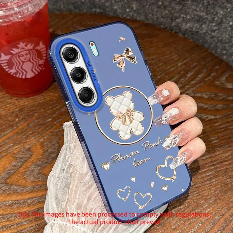 Colorful Silver Shell Painting Shockproof Protection Large Hole for Tecno Camon 40, 40 Pro, 40 Premier, Camon 30S, Infinix Smart 10, Note 50 Pro, 50 Pro+, Note 40, 40 Pro, Note 30, Hot 50 Phone Case