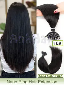 Micro Nano Rings Beads Loop Hair Extensions, Human Hair Extension, Nano Ring Extensions, Nano Tip Extensions, 30g/pack, 12-20inch