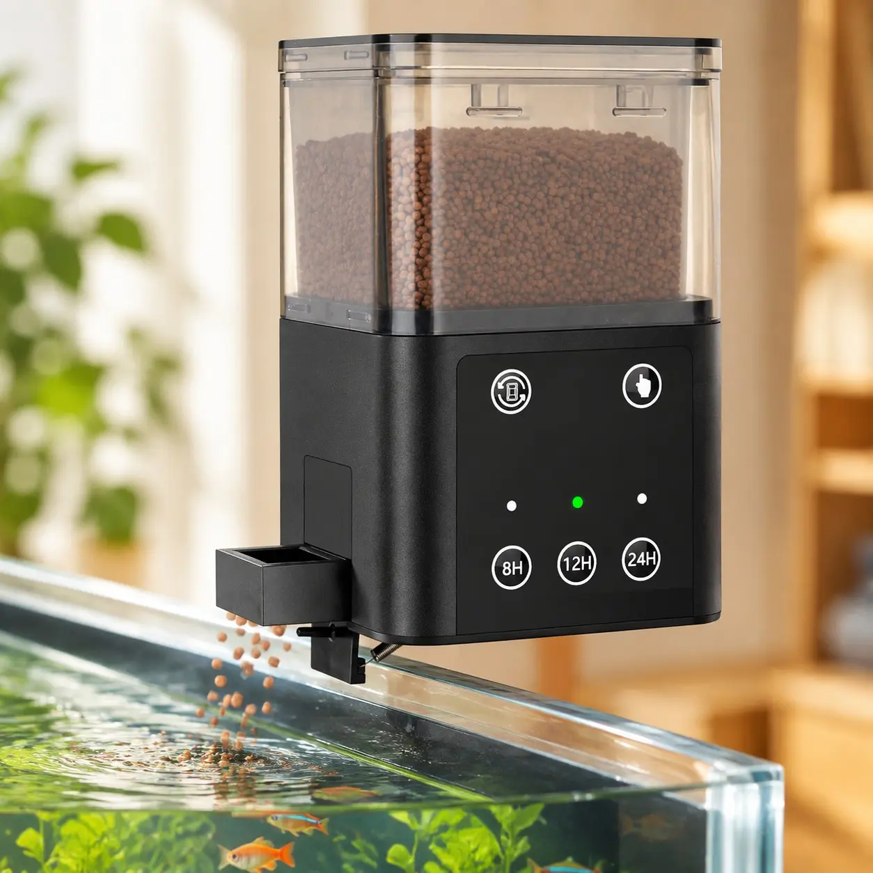 Automatic Fish Feeder for Aquarium, 320ML, 8H/10H/24H TimerGift