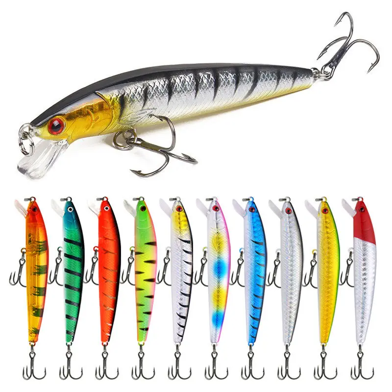10Pcs Minnow Fishing Lures Crankbaits Set Fishing Hard Baits Swimbaits Topwater Lures for Trout Bass Perch Fishing