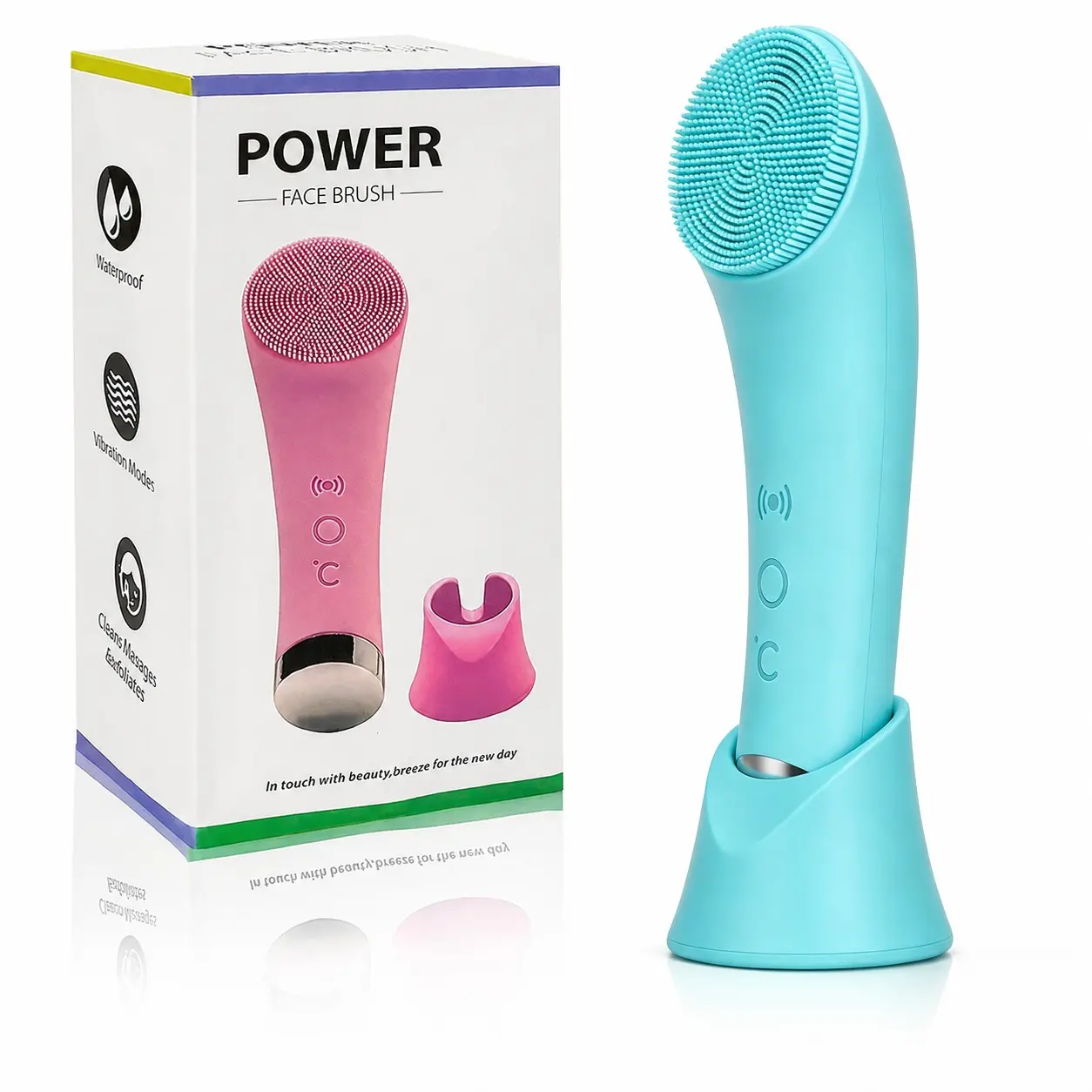 Electric Silicone Facial Cleansing Brush with Heating and Vibration, Deep Cleansing Face Massager and Exfoliator for Pore Care, Multifunctional Face Washing and Skincare Device for Women and Men, Beauty Gift for Women