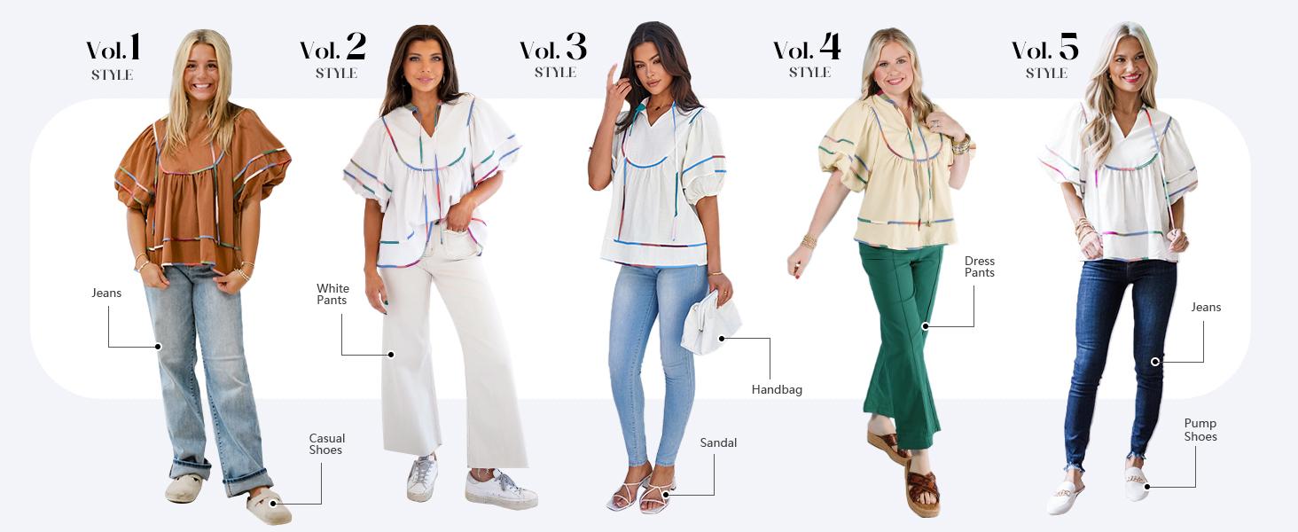 Imily Bela Womens Summer Babydoll Tops V Neck Short Lantern Sleeve Shirts Cute Loose Fit Peplum Flowy Blouses Imily Bela Womens Summer Babydoll Tops V Neck Short Lantern Sleeve Shirts Cute Loose Fit Peplum Flowy Blouses