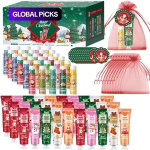30 Sets Christmas Gift Boxes, Gift Packs, Lip Balm & Hand Cream Bulk, Holiday Cards & Bags, Gifts for Colleagues Friends
