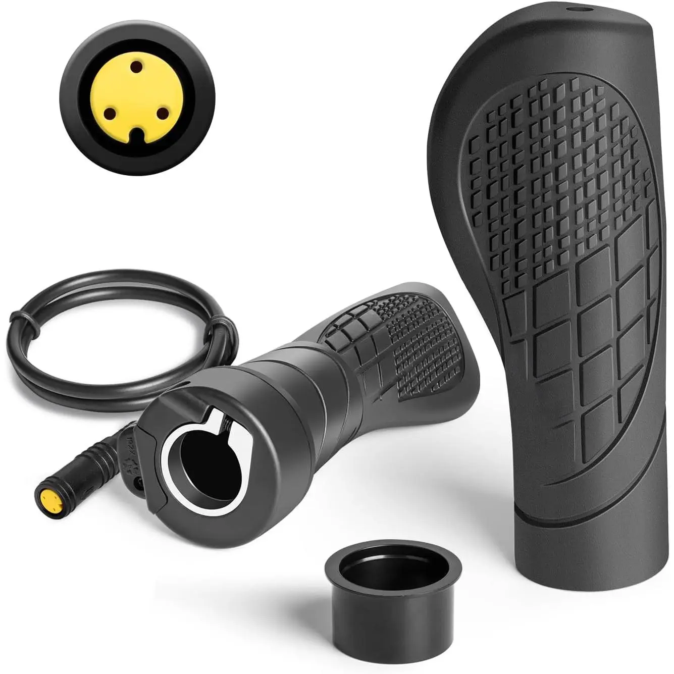3 Pin Female Ebike Half-Twist Throttle for BAFANG Mid Drive Motors | BBS01B BBS02B BBSHD, Waterproof Speed Throttle Handlebar, for BAFANG Conversion Kit Accessories