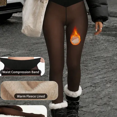 Women's High-Waisted Stretch Warm Shapewear Pantyhose, Sexy Sheer Tight-Fit Underwear, Winter Comfortable Stockings