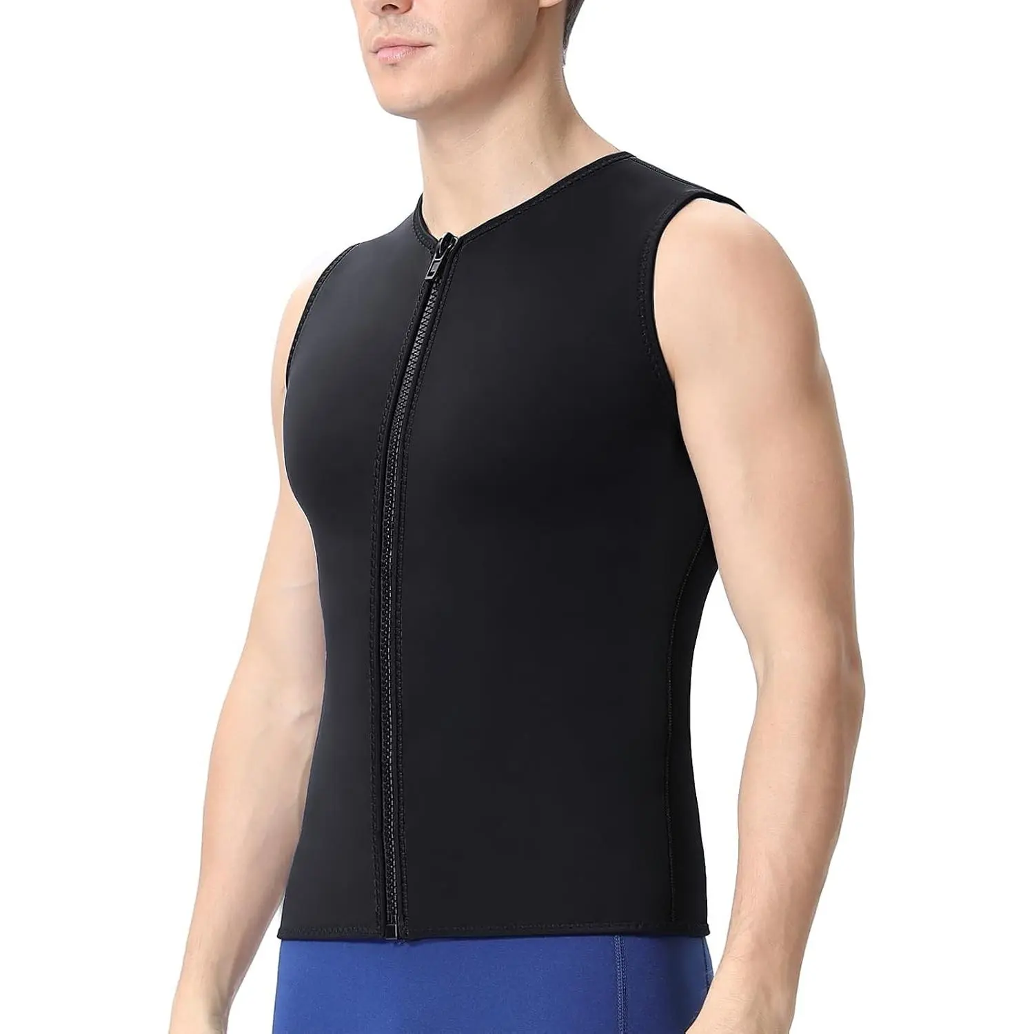 Mens Women's Wetsuit Top Jackets, 2mm 3mm Neoprene Kids Wet Suit Long Sleeve Shirt and Youth Front Zip Sleeveless Vest, Keep Warm for Water Sports Diving Swimming Waterski Surfing