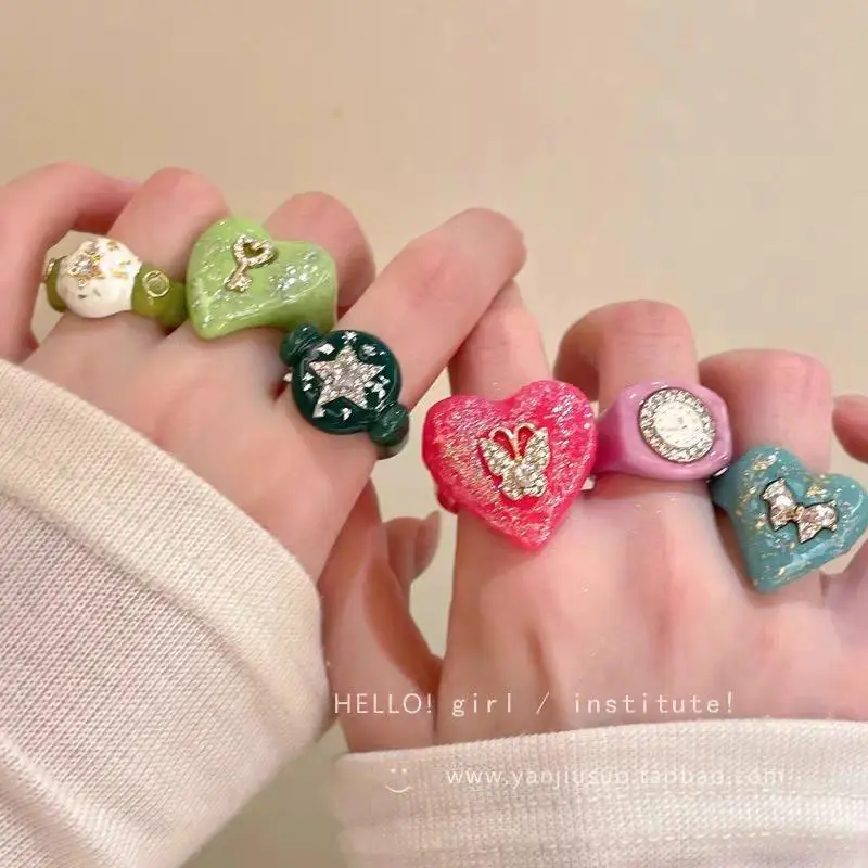 Trendy 2026 Women Dopamine‑Hue Open‑Band Ring, Distinctive Unique‑Design Stackable Index‑Finger Jewelry, Bright Summer‑Vibe Adjustable Finger Ornament, Versatile Accessory for Everyday Wear, Vacation Travel and Casual Summer Party Occasions